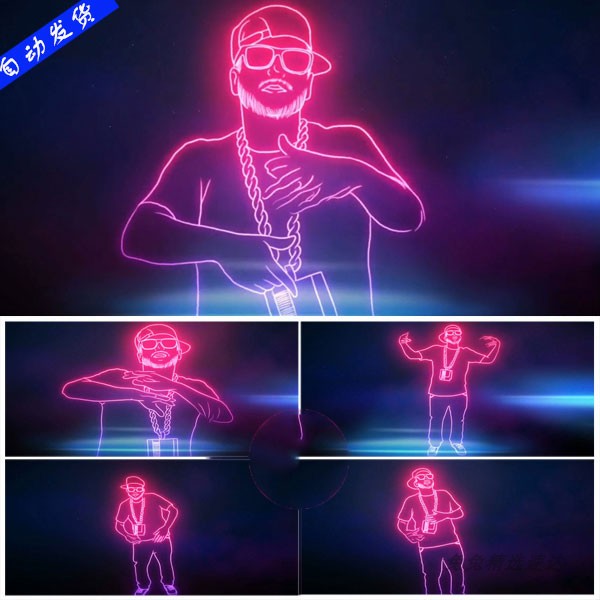 动感节目动画说唱饶舌 LED动感炫酷VJ大屏幕舞台视频背景动态素材