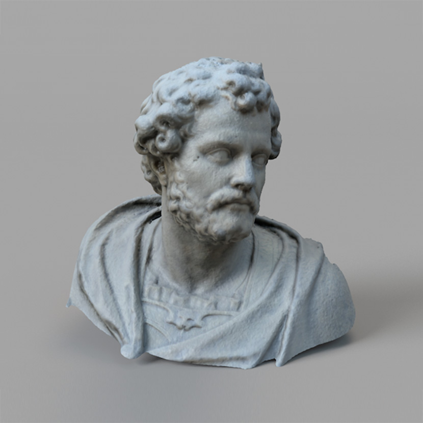 卢浮宫博物馆头像雕塑C4D模型创意场景3D模型素材石膏像MX308