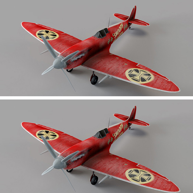 古复飞机 破损的飞机玩具C4D模型非实物创意场景3D模型素材 MX361