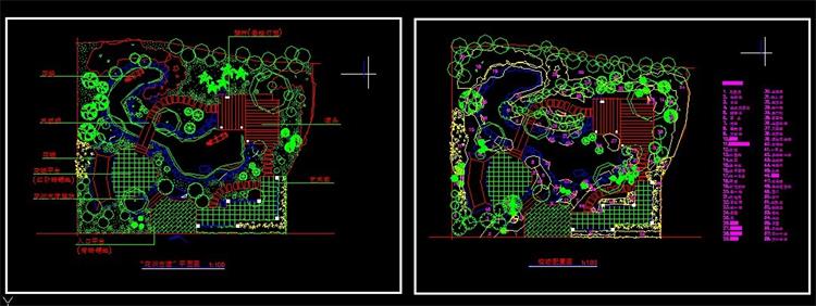 私人别墅小庭院景观设计方案CAD平面施工图纸花园绿化造景素材 第19张