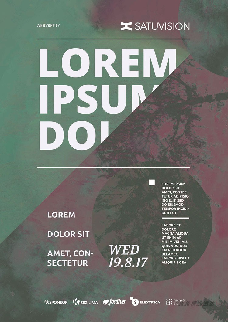 欧美创意英文排版活动宣传画册封面海报dm传单设计模板PSD素材图 第9张