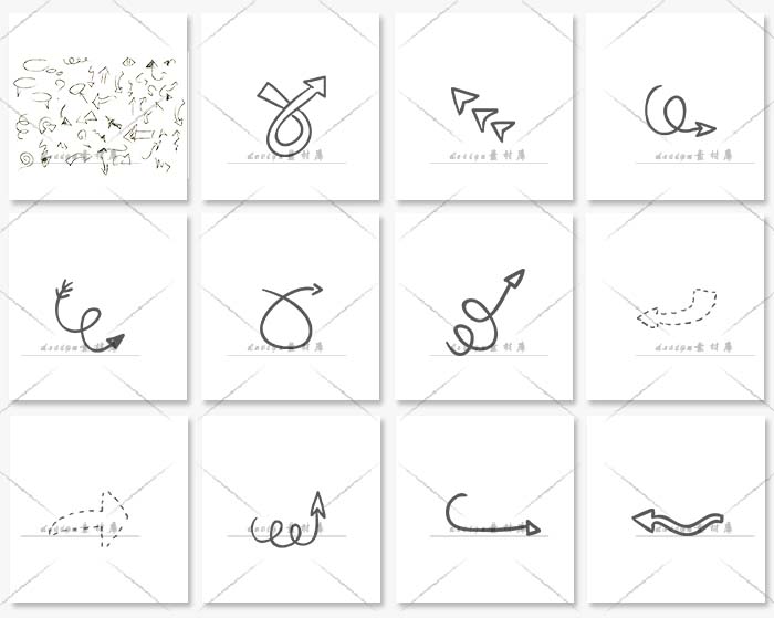 免扣卡通手绘线条箭头对话框照片装饰美化PNG透明设计素材 第11张