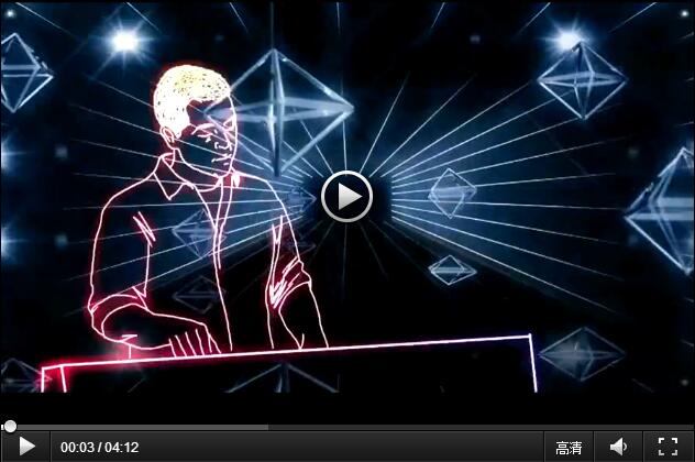 荧光线条人物 乐队演唱 DJ音乐舞蹈 说唱表演 LED背景视频素材C29 第4张