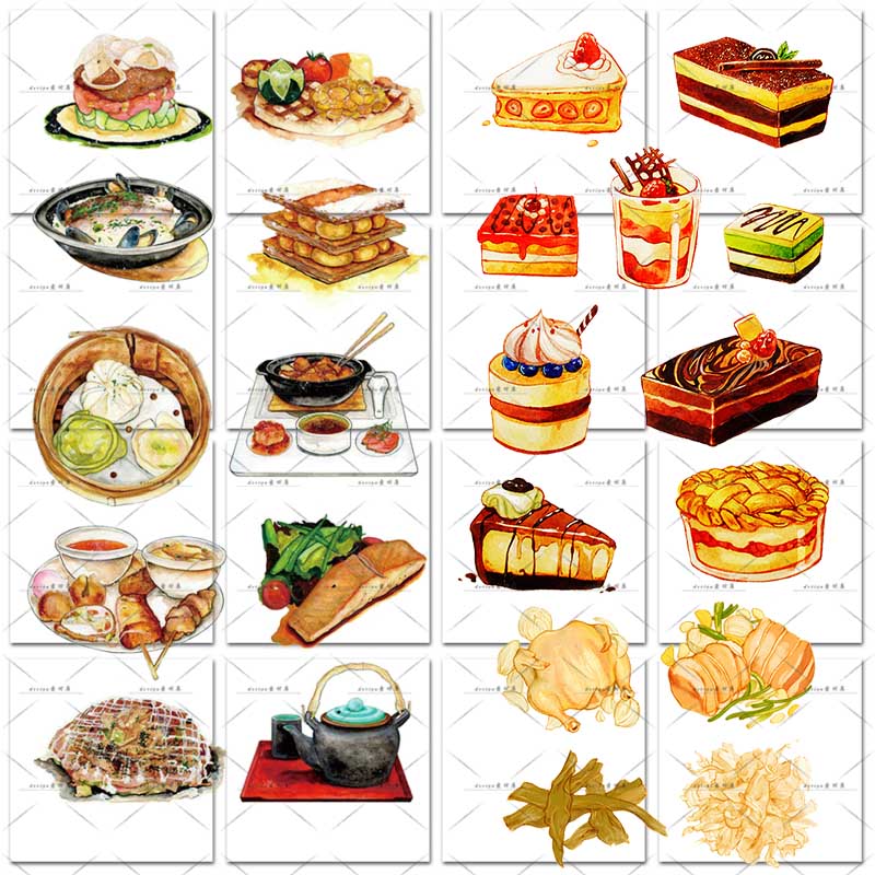 卡通食物手绘日式韩式料理美食寿司饭团贴纸插画PNG免扣设计素材 第13张