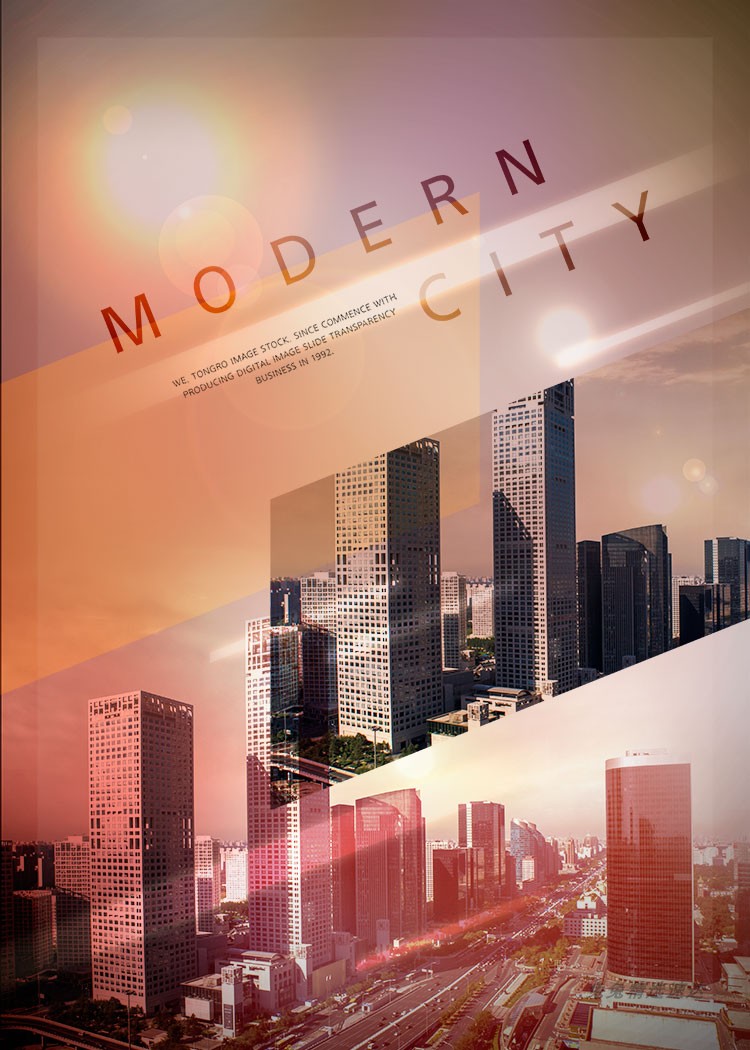 创意时尚现代城市建筑三维立体空间国际化大都市海报PSD素材模板 第7张