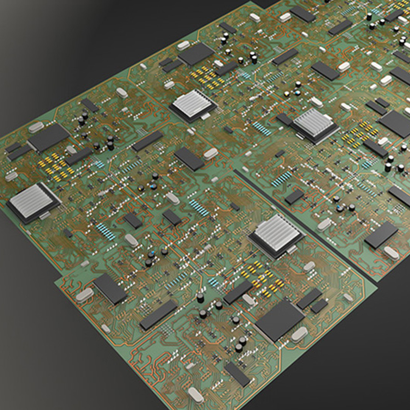 高精度电路板C4D模型工业电子芯片科技3D模型设计素材 MX111