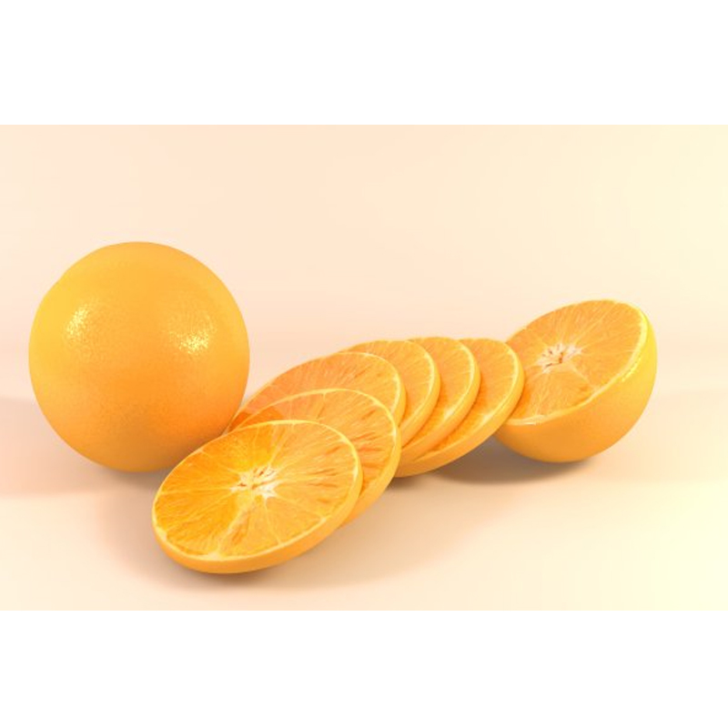 橙子柠檬模型切片水果食物食品果盘C4D模型3D素材工程文件H004 第1张