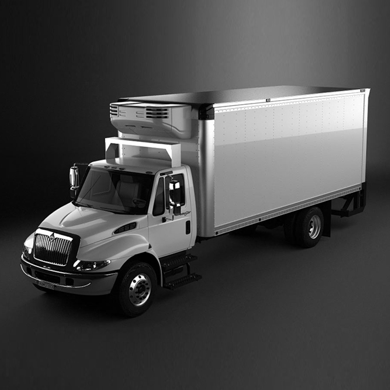 货车大货车动力汽车带贴图三维模型素材C4D模型3D素材G014 第1张